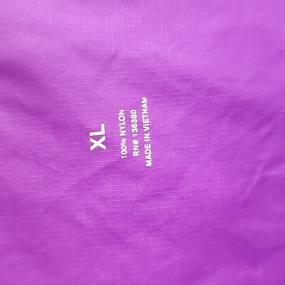 Purple rain/wind jacket w/hood - Picture 2 of 4